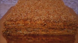 Медовик БЕЗ РАСКАТКИ КОРЖЕЙ и БЕЗ МАСЛА быстрый и простой рецепт торта