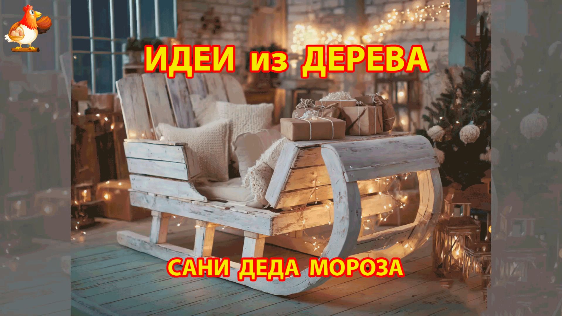 Идеи из дерева и как сделать сани Деда Мороза на Новый Год для дома и двора 🎍🎅🏼🎄 смотреть онлайн