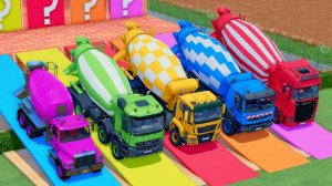 Катаемся на крутых разноцветных машинках и грузовиках из мультиков для детей 🚗 №7
