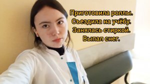 Приготовила роллы/ Выпал снег / Съездила на учёбу / Занялась стиркой / Купила весы