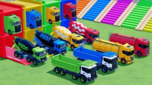 Катаемся на крутых разноцветных машинках и грузовиках из мультиков для детей 🚜 №3