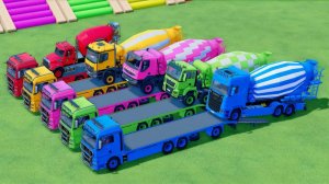 Катаемся на крутых разноцветных машинках и грузовиках из мультиков для детей 🚜 №2