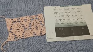 Ажурный узор крючком Первое моё МК крючком