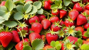 Клубника. Мужские и женские цветки на клубнике.