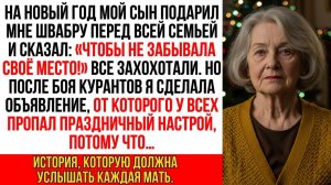 Сын подарил мне швабру, сказав: «Знай своё место!» Все засмеялись. Но после полуночи…