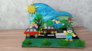 Поделка ПДД из термомозаики