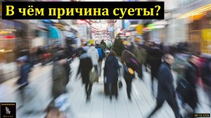 В чём причина суеты? Т. Поюнов. МСЦ ЕХБ