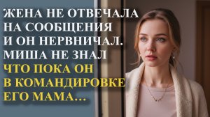 Жена не отвечала на сообщения и Миша нервничал. Он не знал что пока был в командировке его мама