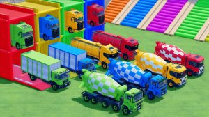 Катаемся на крутых разноцветных машинках и грузовиках из мультиков для детей 🚗 №5