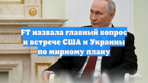 FT назвала главный вопрос к встрече США и Украины по мирному плану