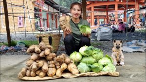 Мама поневоле собирает сладкий картофель и продает. Серия 6.