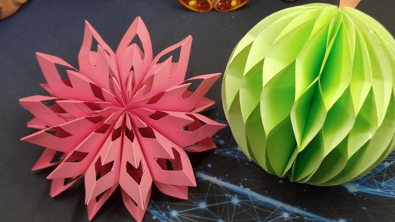 Новогодний шар. Оригами.