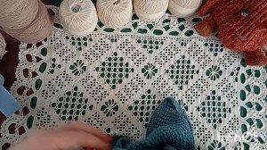 Вафельное полотенце спицами. СП Вязаные уютные мелочи. ноябрь