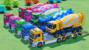 Катаемся на крутых разноцветных машинках и грузовиках из мультиков для детей 🚗 №10