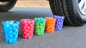 Машина против Орбизов в стаканчиках 🚗😃 Эксперименты с машиной 🚗😃 ASMR