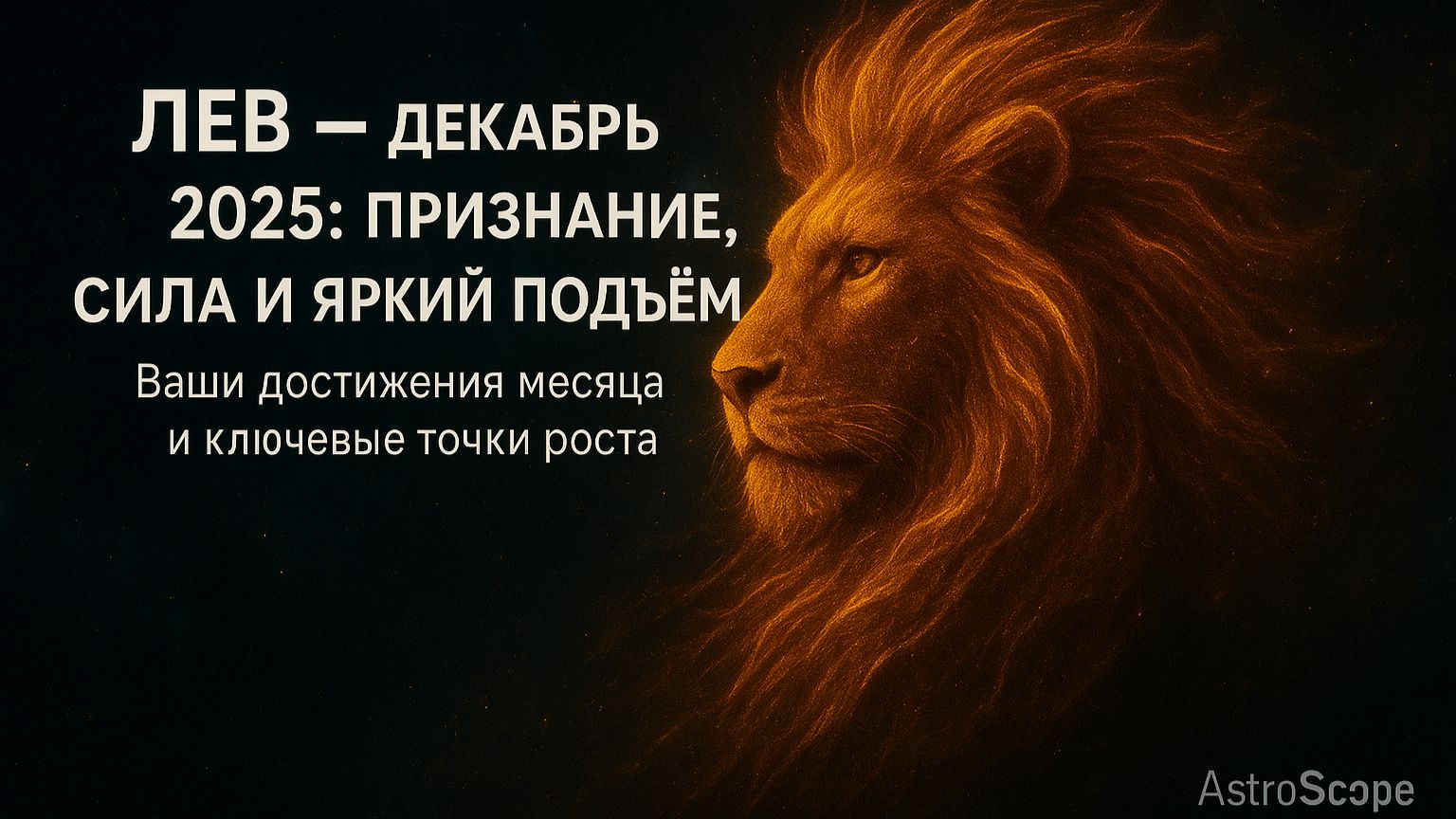 Декабрь 2025 станет месяцем, когда Львы засияют и почувствуют триумф на своей сцене
