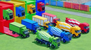 Катаемся на крутых разноцветных машинках и грузовиках из мультиков для детей 🚜 №7