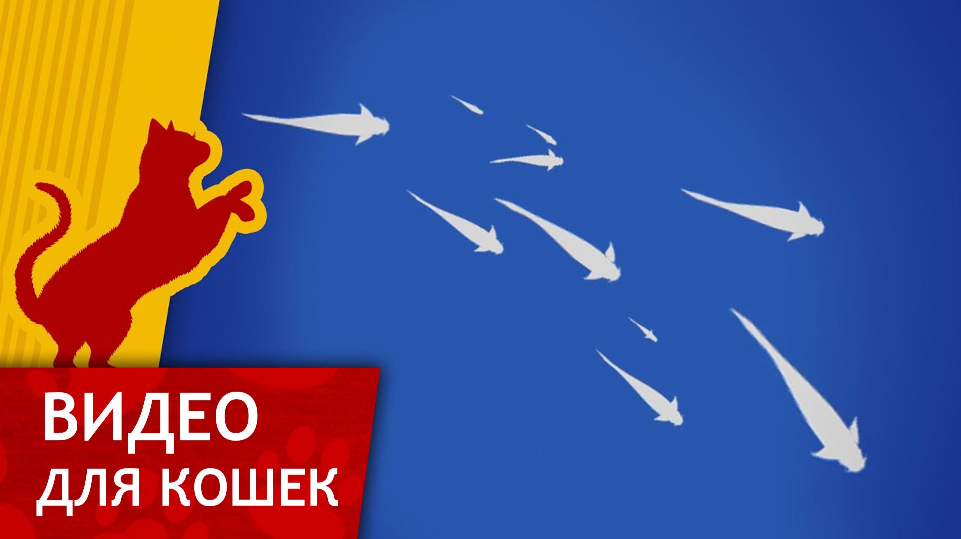 Видео для кошек - Силуэты рыб (Развлеки своего кота)