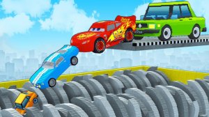 Машинки летают и прыгают! Развивающие мультики Машины помощники. Мультфильмы про машинки