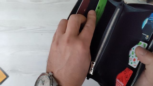 Zipper Кожаный бумажник на молнии. смотреть онлайн