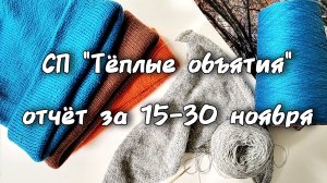 СП "Тёплые объятия" Отчёт с 15 по 30 ноября