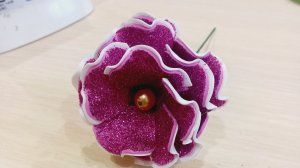 Красивый цветок из фоамирана своими руками.  МК цветок