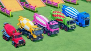 Катаемся на крутых разноцветных машинках и грузовиках из мультиков для детей 🚗 №4