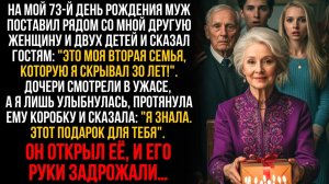 На мой 73-й юбилей муж привёл семью, которую скрывал 30 лет — я улыбнулась и протянула ему