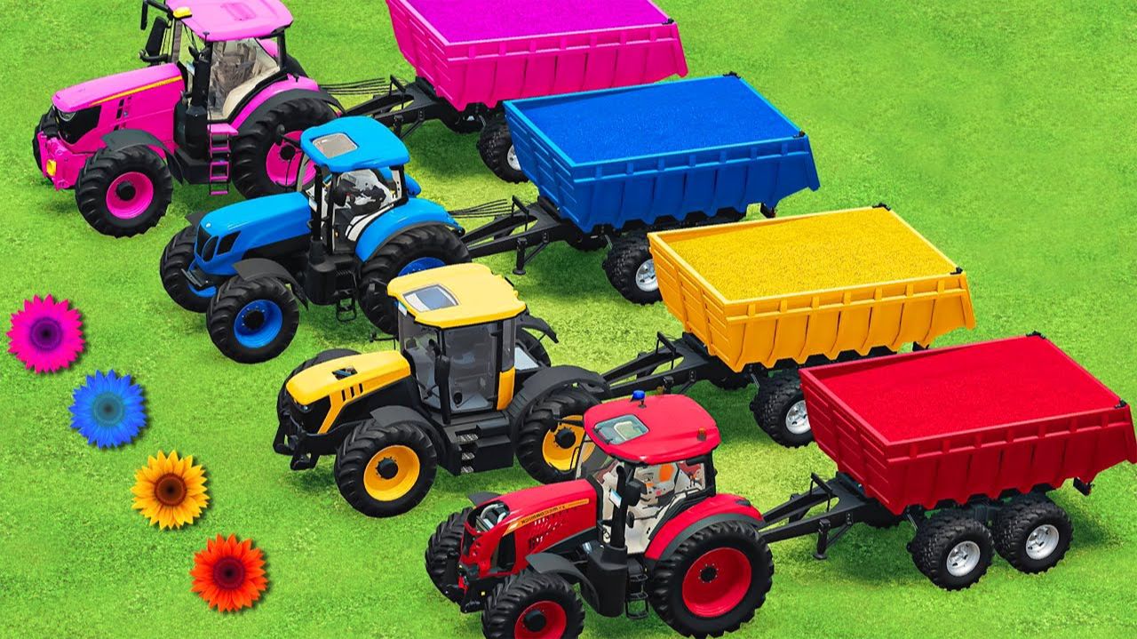 МУЛЬТИК МАШИНКИ ВИДЕО ПРО МАШИНКИ СТРОИТЕЛЬНАЯ ТЕХНИКА ЦВЕТНЫЕ ТРАКТОРА ИГРУШКИ МАШИНКИ