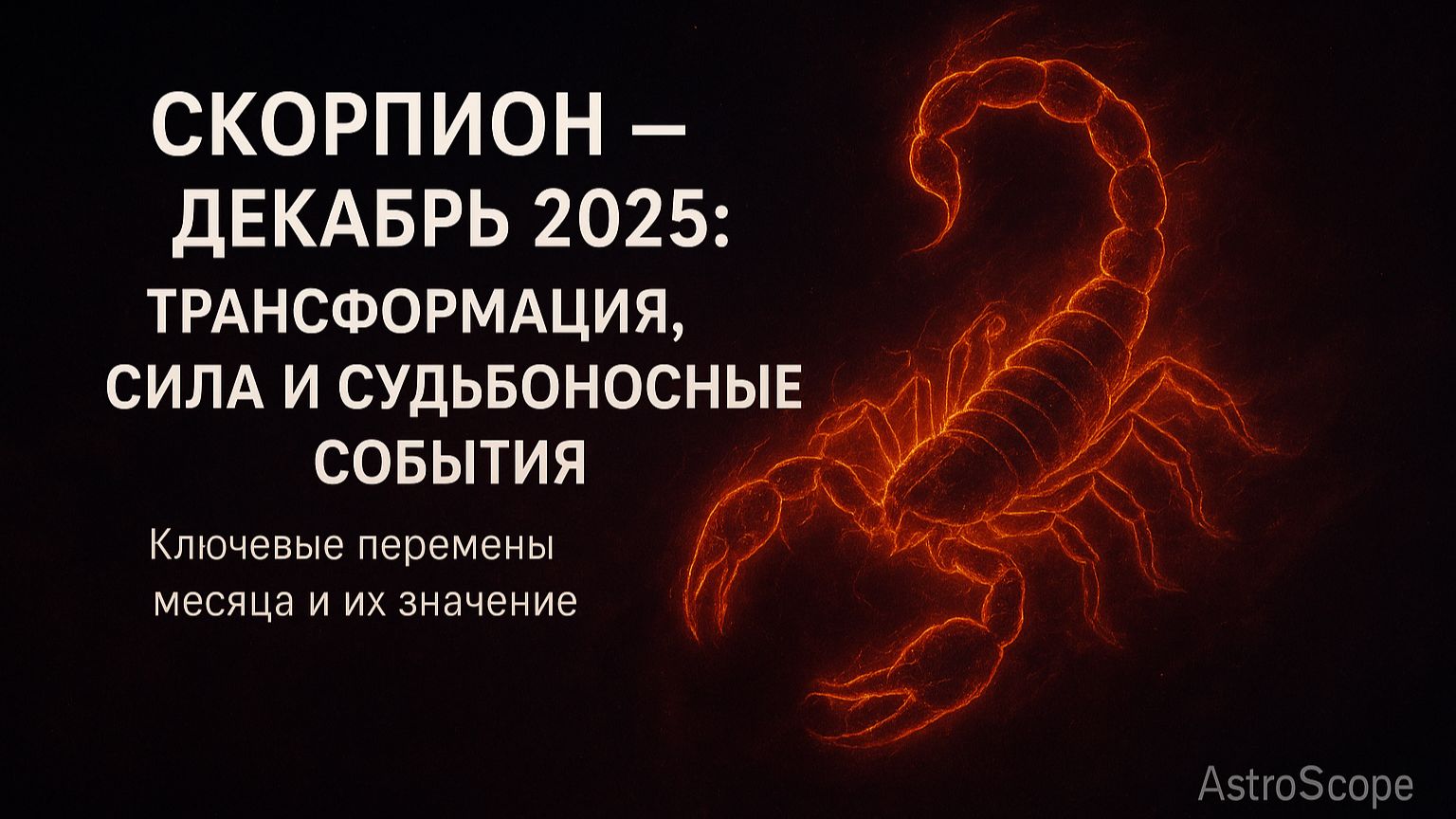 Декабрь 2025 для Скорпиона: возрождение через осознанность и внутреннюю силу