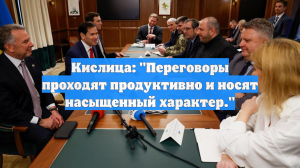 Кислица: "Переговоры проходят продуктивно и носят насыщенный характер."