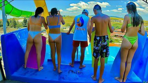 Водные горки в аквапарке "Несебр" в Несебре, Болгария