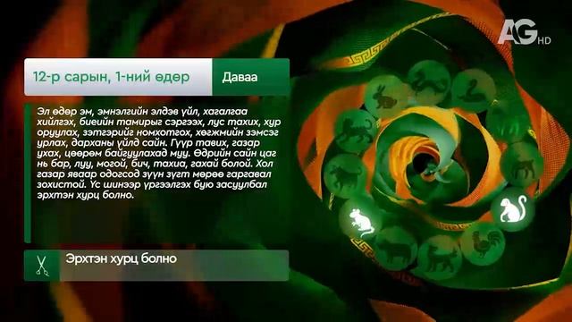 Зурхай - 1 декабря