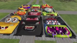 ОГРОМНЫЕ ямы против Большого и Маленького Молнии! Битва в BeamNG