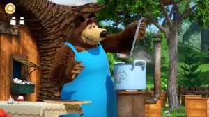 Маша и Медведь Пазлы-Раскраска с Героями Мультфильма Маша и Медведь | Маша и Медведь Смотреть