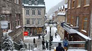 🇨🇦 Старый Квебек ❄️ Первый снег, районы Пти-Шамплен и Шато-Фронтенак / 2025