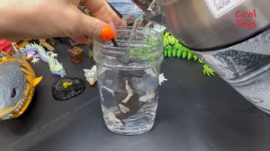 ASMR Мир юрского периода Сокровища Мозазавра и Акулы Распаковка яиц динозавров Кинетический песок и