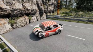 Тест аварий автомобилей с высокой рампыв  BeamNG