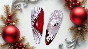 Изящный новогодний нейл-арт 2026. МК