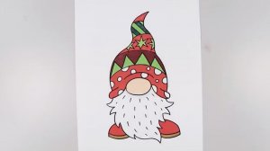 Как нарисовать Гнома рождественского — простой и легкий урок