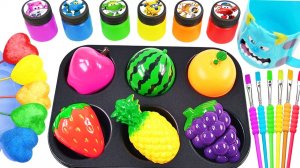 Мультики для детей. Яркие сердечки, кисточки и фрукты. Смотреть онлайн яркие мультики для малышей.