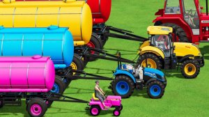 БОЛЬШИЕ И МАЛЕНЬКИЕ ТРАКТОРА КРУТО КАТАЕМСЯ! МУЛЬТИКИ ПРО РАЗНОЦВЕТНЫЕ ТРАКТОРА И МАШИНКИ ДЛЯ ДЕТЕЙ