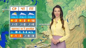 Прогноз погоды на 3 декабря в Новосибирске