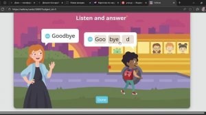 Английский язык карточка Hello, Good bye!  Учи ру