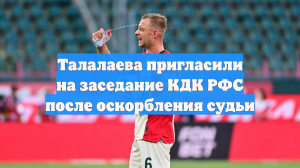 Талалаева пригласили на заседание КДК РФС после оскорбления судьи
