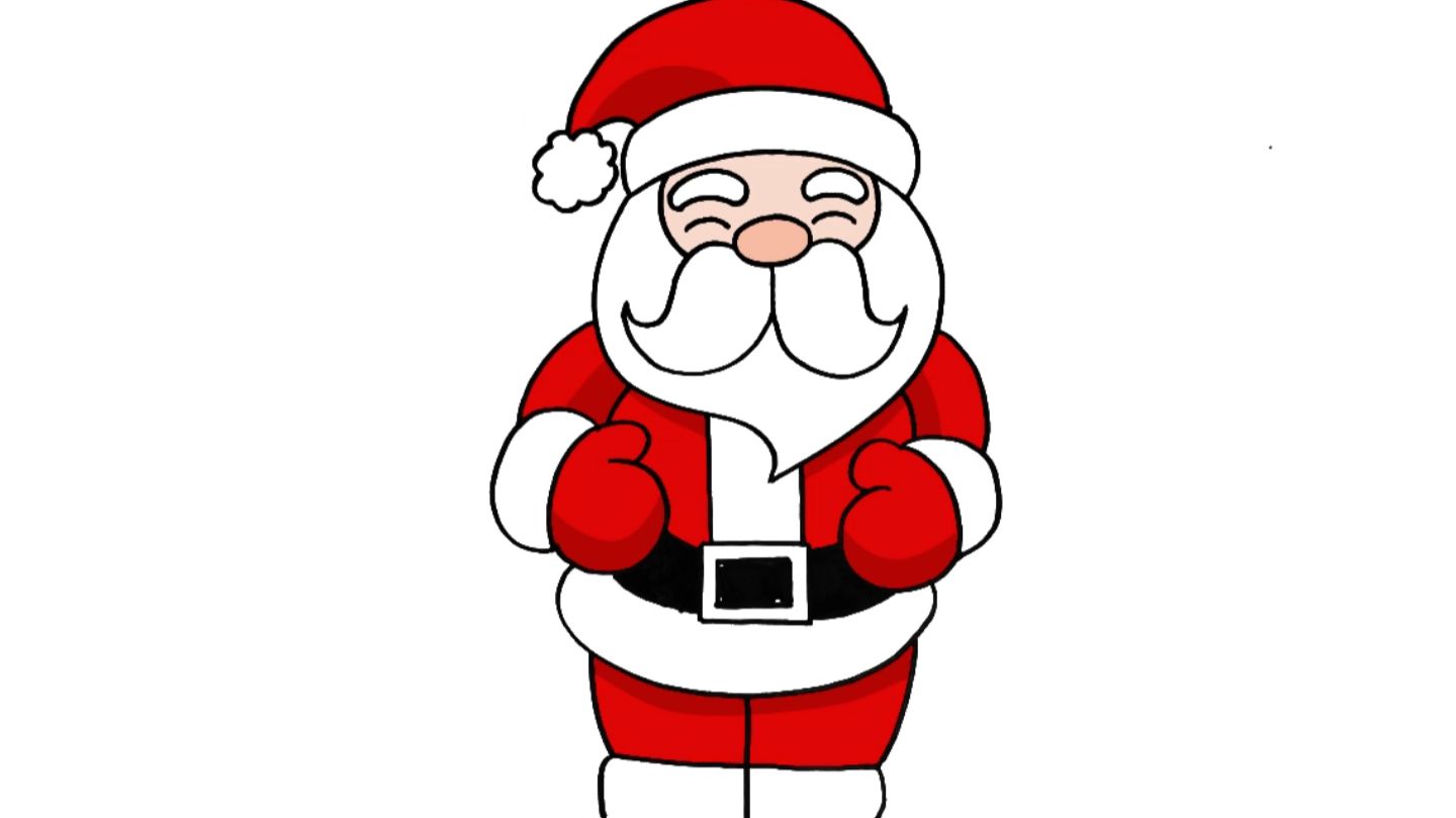 Как нарисовать Деда Мороза - простой и легкий урок