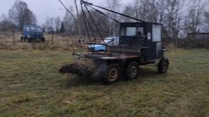 Пересадка большого клена с помощью вездехода