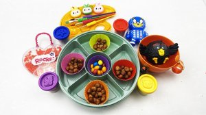 Мультики для малышей. Прквращаем яркие цветные игрушки в бусинки. Мультики залипалки детям