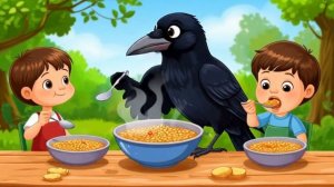 Песенка для детей,песенки для детей, Песенка Сорока Ворона кашу варила деток кормила