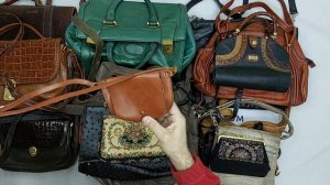 40424 Сумки винтаж кожаные, 33пак, borse 1/2, секонд (vintage/extra) оптом